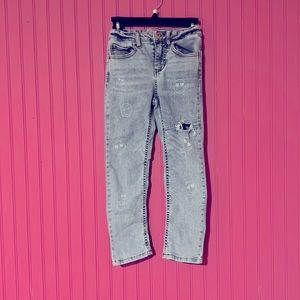 Hippie Girl size 5 mid rise mom jean, smiley faces in great condition